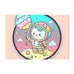 Boy Astronaut Cotton Candy Childhood Fantasy Tale Literature Planet Universe Kawaii Nature Cute Clou Crystal Sticker (A4)