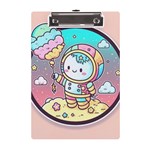 Boy Astronaut Cotton Candy Childhood Fantasy Tale Literature Planet Universe Kawaii Nature Cute Clou A5 Acrylic Clipboard