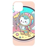 Boy Astronaut Cotton Candy Childhood Fantasy Tale Literature Planet Universe Kawaii Nature Cute Clou iPhone 14 Plus Black UV Print Case