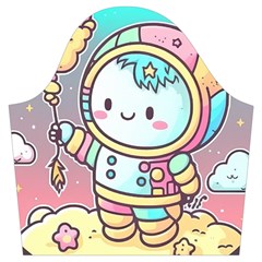 Boy Astronaut Cotton Candy Childhood Fantasy Tale Literature Planet Universe Kawaii Nature Cute Clou Trumpet Sleeve Cropped Top from ZippyPress Sleeve Left
