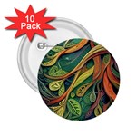 Outdoors Night Setting Scene Forest Woods Light Moonlight Nature Wilderness Leaves Branches Abstract 2.25  Buttons (10 pack) 