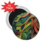 Outdoors Night Setting Scene Forest Woods Light Moonlight Nature Wilderness Leaves Branches Abstract 2.25  Magnets (10 pack) 