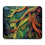 Outdoors Night Setting Scene Forest Woods Light Moonlight Nature Wilderness Leaves Branches Abstract Large Mousepad