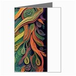 Outdoors Night Setting Scene Forest Woods Light Moonlight Nature Wilderness Leaves Branches Abstract Greeting Card