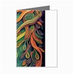 Outdoors Night Setting Scene Forest Woods Light Moonlight Nature Wilderness Leaves Branches Abstract Mini Greeting Card
