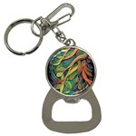 Outdoors Night Setting Scene Forest Woods Light Moonlight Nature Wilderness Leaves Branches Abstract Bottle Opener Key Chain