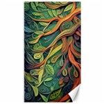 Outdoors Night Setting Scene Forest Woods Light Moonlight Nature Wilderness Leaves Branches Abstract Canvas 40  x 72 