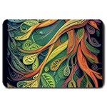 Outdoors Night Setting Scene Forest Woods Light Moonlight Nature Wilderness Leaves Branches Abstract Large Doormat