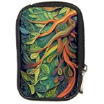 Outdoors Night Setting Scene Forest Woods Light Moonlight Nature Wilderness Leaves Branches Abstract Compact Camera Leather Case
