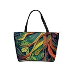 Outdoors Night Setting Scene Forest Woods Light Moonlight Nature Wilderness Leaves Branches Abstract Classic Shoulder Handbag
