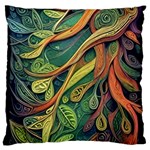 Outdoors Night Setting Scene Forest Woods Light Moonlight Nature Wilderness Leaves Branches Abstract Standard Premium Plush Fleece Cushion Case (Two Sides)