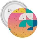 Abstract Geometric Bauhaus Polka Dots Retro Memphis Art 3  Buttons