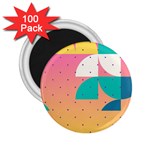 Abstract Geometric Bauhaus Polka Dots Retro Memphis Art 2.25  Magnets (100 pack) 