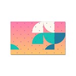 Abstract Geometric Bauhaus Polka Dots Retro Memphis Art Sticker Rectangular (100 pack)