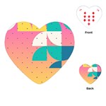 Abstract Geometric Bauhaus Polka Dots Retro Memphis Art Playing Cards Single Design (Heart)