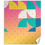 Abstract Geometric Bauhaus Polka Dots Retro Memphis Art Canvas 8  x 10 
