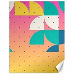 Abstract Geometric Bauhaus Polka Dots Retro Memphis Art Canvas 12  x 16 