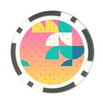 Abstract Geometric Bauhaus Polka Dots Retro Memphis Art Poker Chip Card Guard