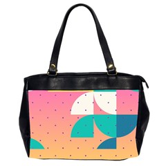 Abstract Geometric Bauhaus Polka Dots Retro Memphis Art Oversize Office Handbag (2 Sides) from ZippyPress Front