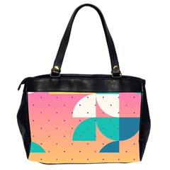 Abstract Geometric Bauhaus Polka Dots Retro Memphis Art Oversize Office Handbag (2 Sides) from ZippyPress Back