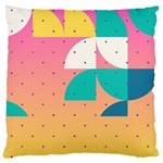 Abstract Geometric Bauhaus Polka Dots Retro Memphis Art Standard Premium Plush Fleece Cushion Case (Two Sides)