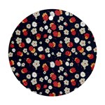 Flowers Pattern Floral Antique Floral Nature Flower Graphic Ornament (Round)