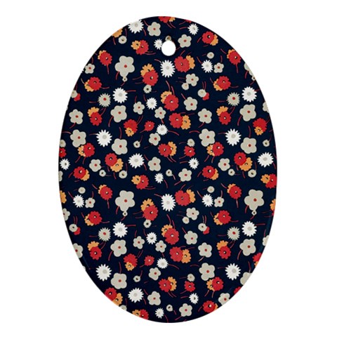 Flowers Pattern Floral Antique Floral Nature Flower Graphic Ornament (Oval) from ZippyPress Front