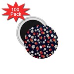Flowers Pattern Floral Antique Floral Nature Flower Graphic 1.75  Magnets (100 pack) 