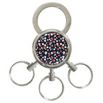 Flowers Pattern Floral Antique Floral Nature Flower Graphic 3-Ring Key Chain