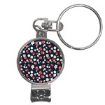 Flowers Pattern Floral Antique Floral Nature Flower Graphic Nail Clippers Key Chain