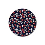 Flowers Pattern Floral Antique Floral Nature Flower Graphic Rubber Coaster (Round)