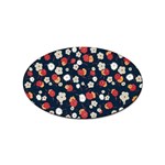 Flowers Pattern Floral Antique Floral Nature Flower Graphic Sticker Oval (10 pack)