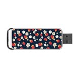 Flowers Pattern Floral Antique Floral Nature Flower Graphic Portable USB Flash (One Side)