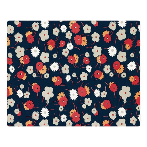 Flowers Pattern Floral Antique Floral Nature Flower Graphic Premium Plush Fleece Blanket (Large) from ZippyPress 80 x60  Blanket Front