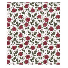 Roses Flowers Leaves Pattern Scrapbook Paper Floral Background Duvet Cover Double Side (California King Size) from ZippyPress Front