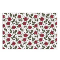 Roses Flowers Leaves Pattern Scrapbook Paper Floral Background Belt Pouch Bag (Small) from ZippyPress Loop
