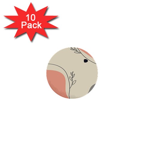 Pattern Line Art Texture Minimalist Design 1  Mini Buttons (10 pack)  from ZippyPress Front