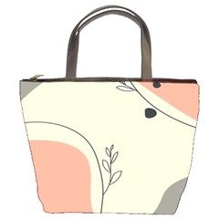 Pattern Line Art Texture Minimalist Design Bucket Bag from ZippyPress Front