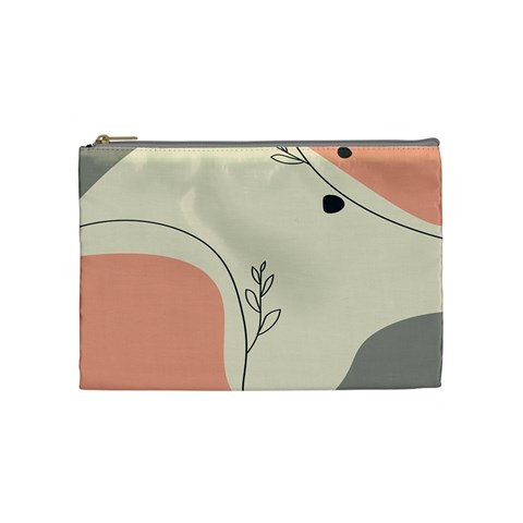 Pattern Line Art Texture Minimalist Design Cosmetic Bag (Medium) from ZippyPress Front