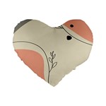 Pattern Line Art Texture Minimalist Design Standard 16  Premium Heart Shape Cushions