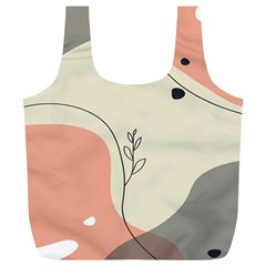 Pattern Line Art Texture Minimalist Design Full Print Recycle Bag (XL) from ZippyPress Back