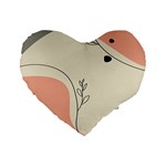 Pattern Line Art Texture Minimalist Design Standard 16  Premium Flano Heart Shape Cushions
