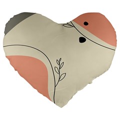 Pattern Line Art Texture Minimalist Design Large 19  Premium Flano Heart Shape Cushions from ZippyPress Front