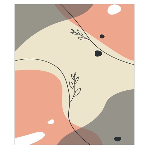 Pattern Line Art Texture Minimalist Design Drawstring Pouch (XS) from ZippyPress Front