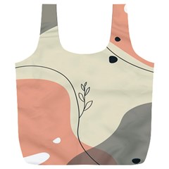 Pattern Line Art Texture Minimalist Design Full Print Recycle Bag (XXXL) from ZippyPress Back