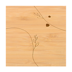 Pattern Line Art Texture Minimalist Design Bamboo Coaster Set from ZippyPress Coaster 3