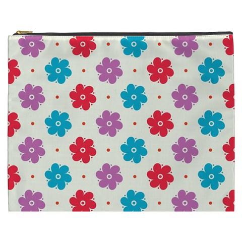 Abstract Art Pattern Colorful Artistic Flower Nature Spring Cosmetic Bag (XXXL) from ZippyPress Front