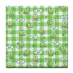 Frog Cartoon Pattern Cloud Animal Cute Seamless Tile Coaster