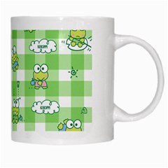 Frog Cartoon Pattern Cloud Animal Cute Seamless White Mug from ZippyPress Right