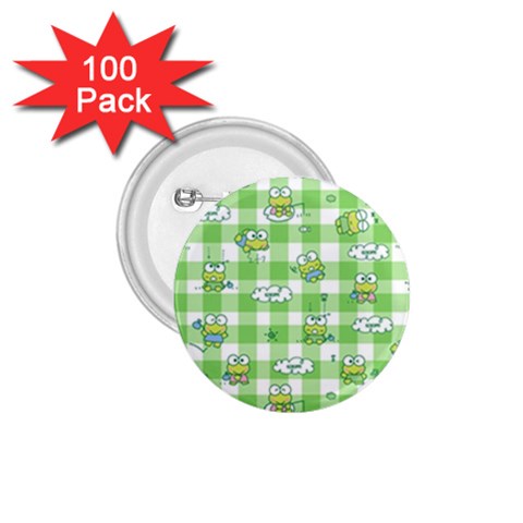Frog Cartoon Pattern Cloud Animal Cute Seamless 1.75  Buttons (100 pack)  from ZippyPress Front